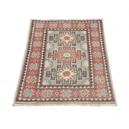 Tappeto Kazak Afghanistan azzurro marrone 61x89