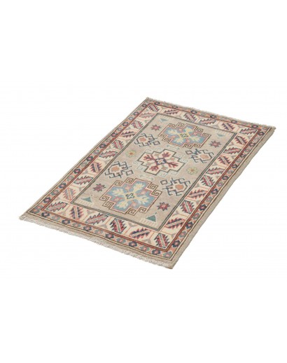 Tappeto Kazak Afghanistan beige bianco 61x91