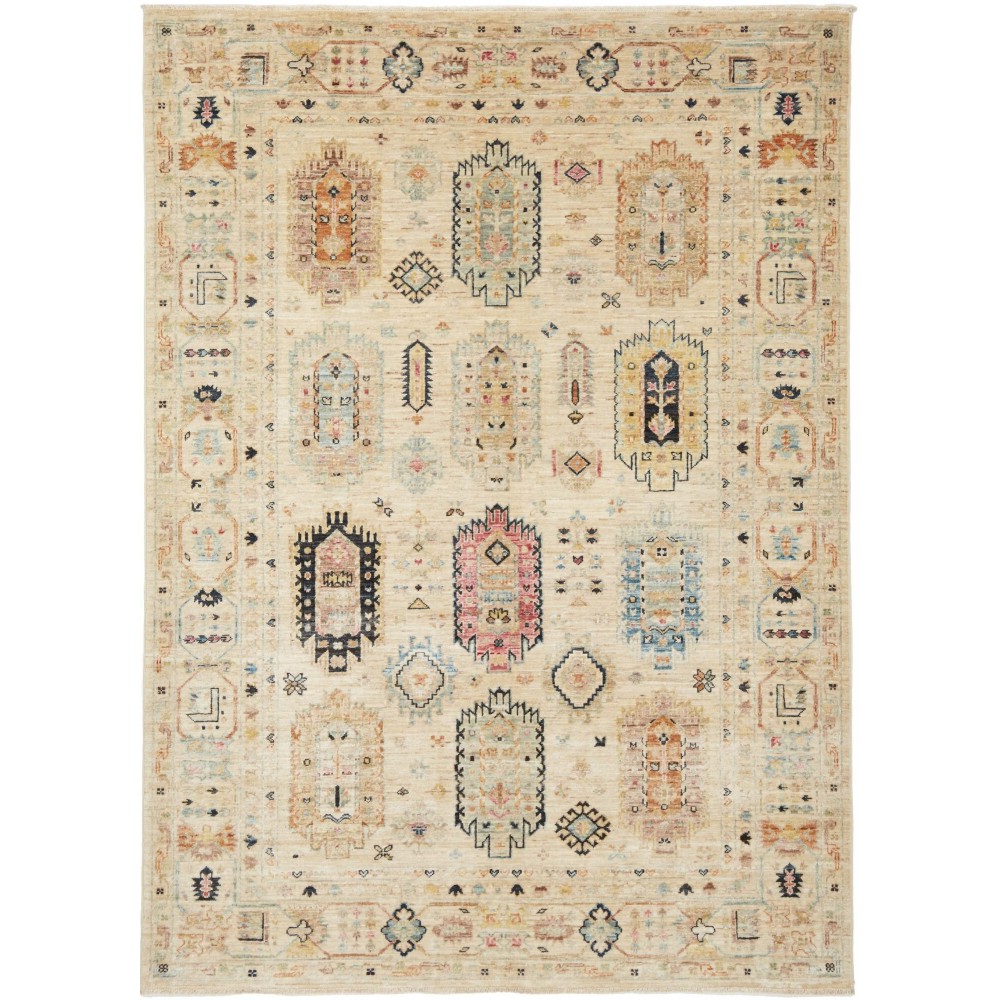 Tappeto Tribal Pakistan beige verde 146x204 Tappeto Tribal Pakistan beige verde 146x204