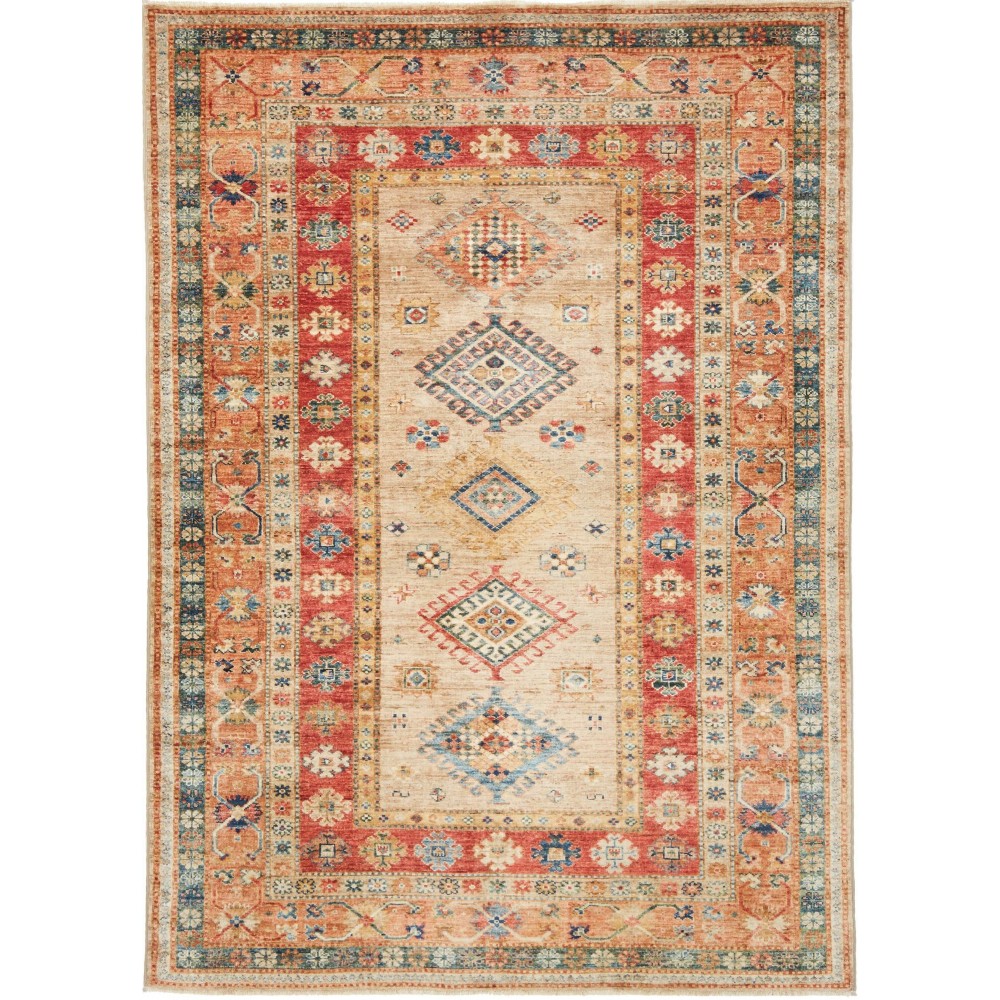 Tappeto Kazak Fine Pakistan marrone 150x208 Tappeto Kazak Fine Pakistan marrone 150x208
