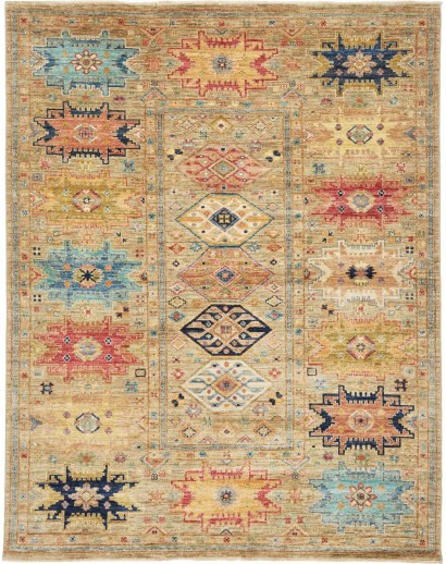 Tappeto Tribal Pakistan marrone grigio 152x196