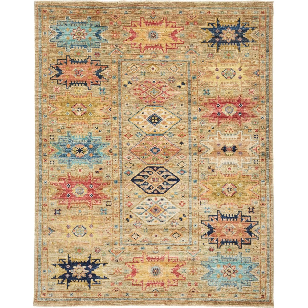 Tappeto Tribal Pakistan marrone grigio 152x196 Tappeto Tribal Pakistan marrone grigio 152x196