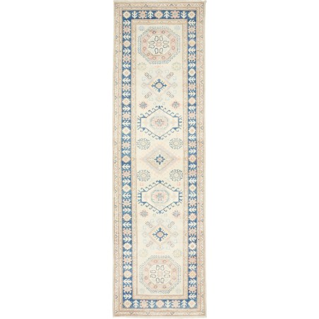 Tappeto Kazak Afghanistan bianco 88x294