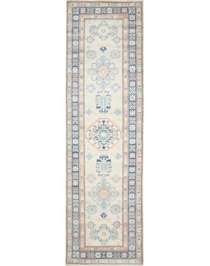 Tappeto Kazak Afghanistan bianco 90x312