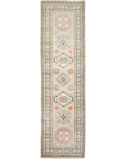 Tappeto Kazak Afghanistan beige giallo 82x295