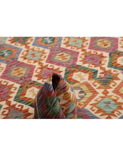 Tappeto Kilim Afghanistan marrone 198x302