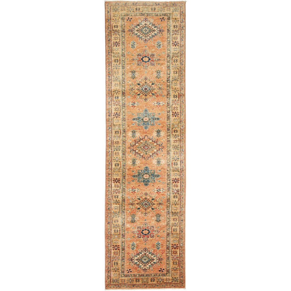 Tappeto Kazak Fine Pakistan marrone 84x304 Tappeto Kazak Fine Pakistan marrone 84x304