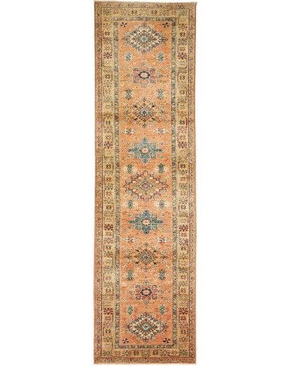 Tappeto Kazak Fine Pakistan marrone azzurro 80x296