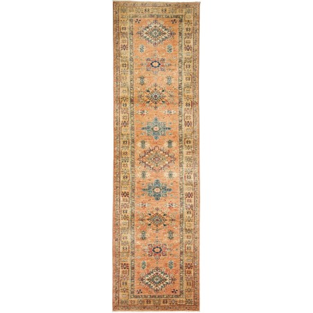 Tappeto Kazak Fine Pakistan marrone azzurro 80x296