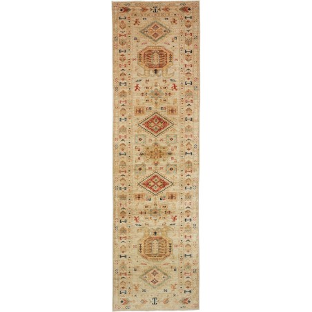 Tappeto Kazak Fine Pakistan marrone grigio 81x305