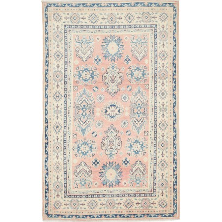 Tappeto Kazak Afghanistan bianco azzurro 95x155