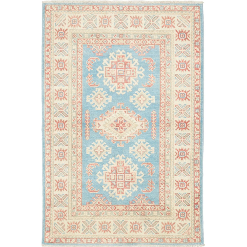 Tappeto Kazak Afghanistan bianco beige 99x149