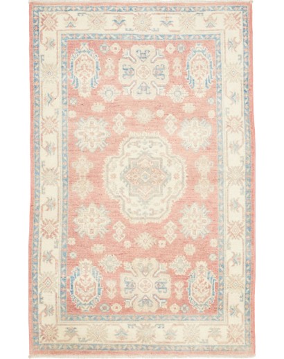 Tappeto Kazak Afghanistan bianco giallo 99x152