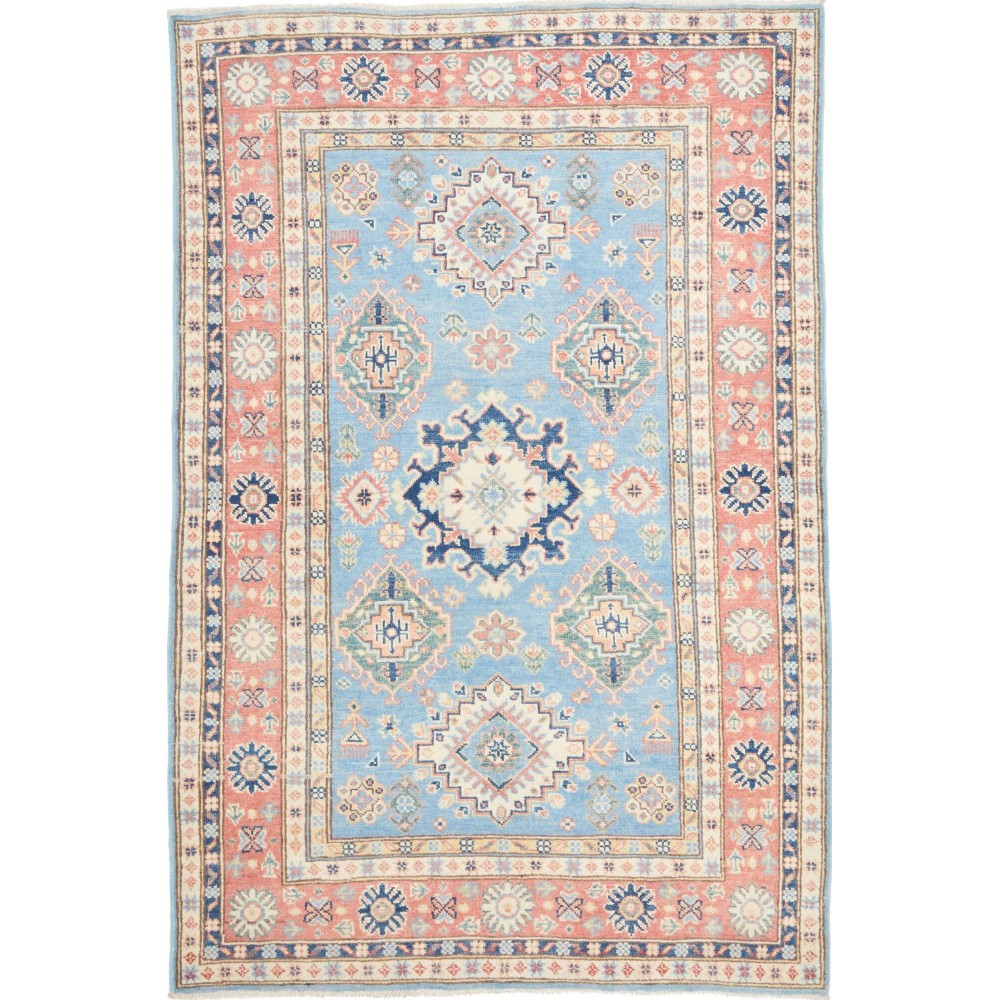 Tappeto Kazak Afghanistan bianco grigio 119x179 Tappeto Kazak Afghanistan bianco grigio 119x179