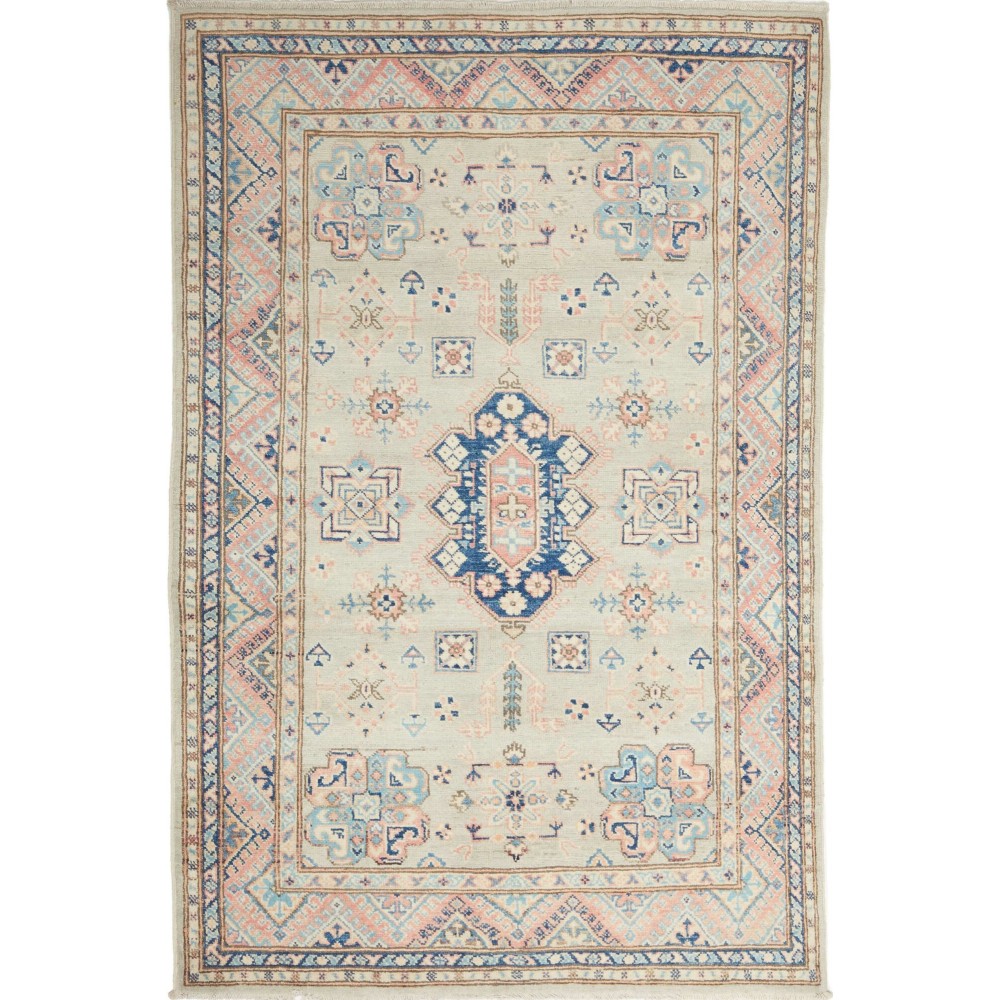 Tappeto Kazak Afghanistan beige bianco 118x177 Tappeto Kazak Afghanistan beige bianco 118x177