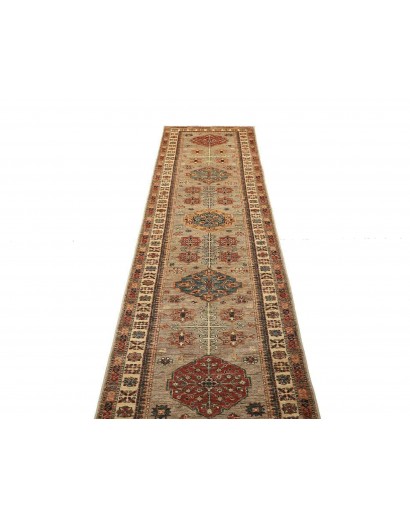 Tappeto Kazak Fine Pakistan marrone grigio 78x302