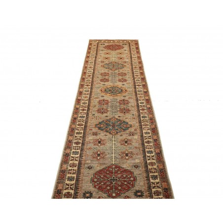 Tappeto Kazak Fine Pakistan marrone grigio 78x302