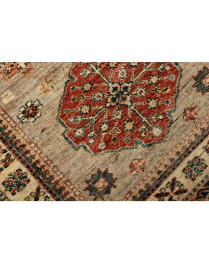 Tappeto Kazak Fine Pakistan marrone grigio 78x302