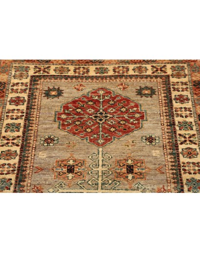 Tappeto Kazak Fine Pakistan marrone grigio 78x302