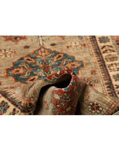 Tappeto Kazak Fine Pakistan marrone grigio 78x302