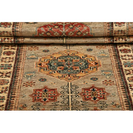 Tappeto Kazak Fine Pakistan marrone grigio 78x302