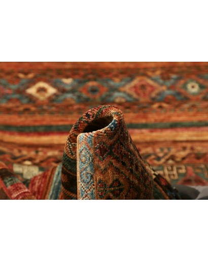 Tappeto Samarkand Pakistan rosso arancione 80x250