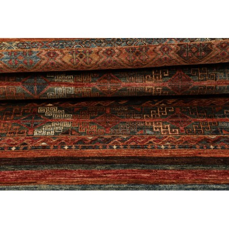 Tappeto Samarkand Pakistan rosso arancione 80x250