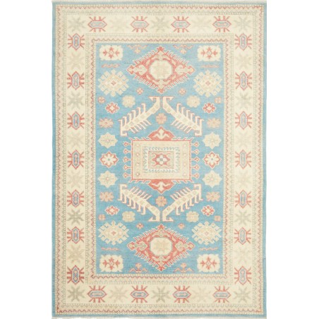 Tappeto Kazak Afghanistan bianco beige 127x186