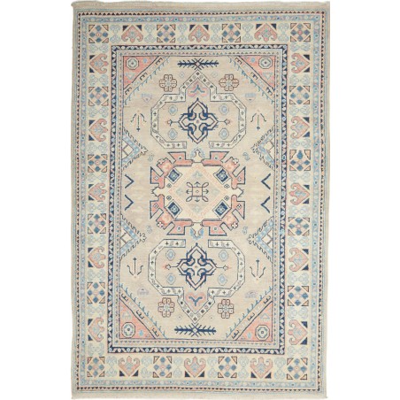 Tappeto Kazak Afghanistan beige azzurro 122x189