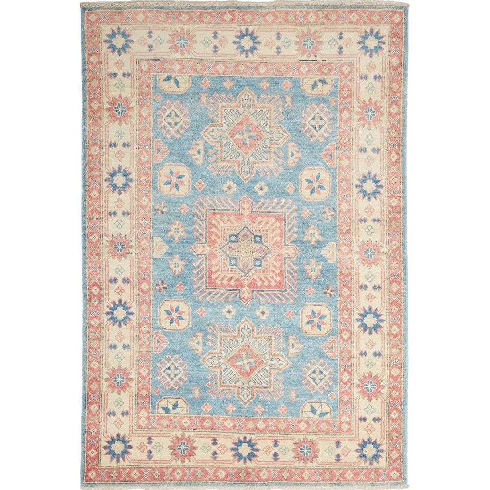 Tappeto Kazak Afghanistan beige grigio 122x182 Tappeto Kazak Afghanistan beige grigio 122x182