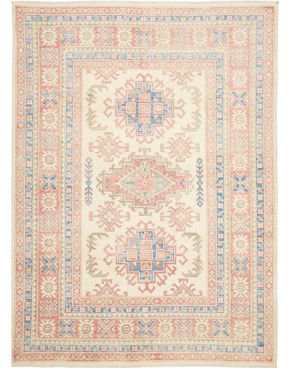 Tappeto Kazak Afghanistan giallo azzurro 147x199
