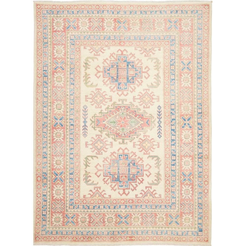 Tappeto Kazak Afghanistan giallo azzurro 147x199 Tappeto Kazak Afghanistan giallo azzurro 147x199