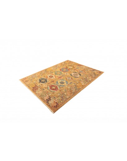 Tappeto Tribal Pakistan arancione grigio 152x198