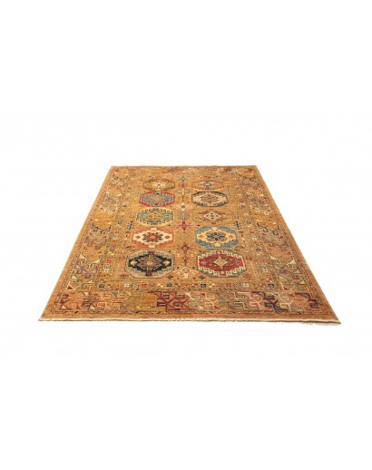 Tappeto Tribal Pakistan arancione grigio 152x198