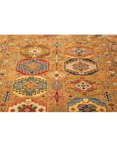 Tappeto Tribal Pakistan arancione grigio 152x198