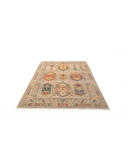 Tappeto Tribal Pakistan marrone grigio 148x195