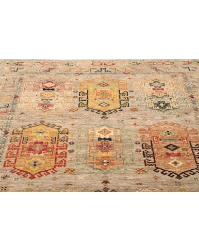 Tappeto Tribal Pakistan marrone grigio 148x195