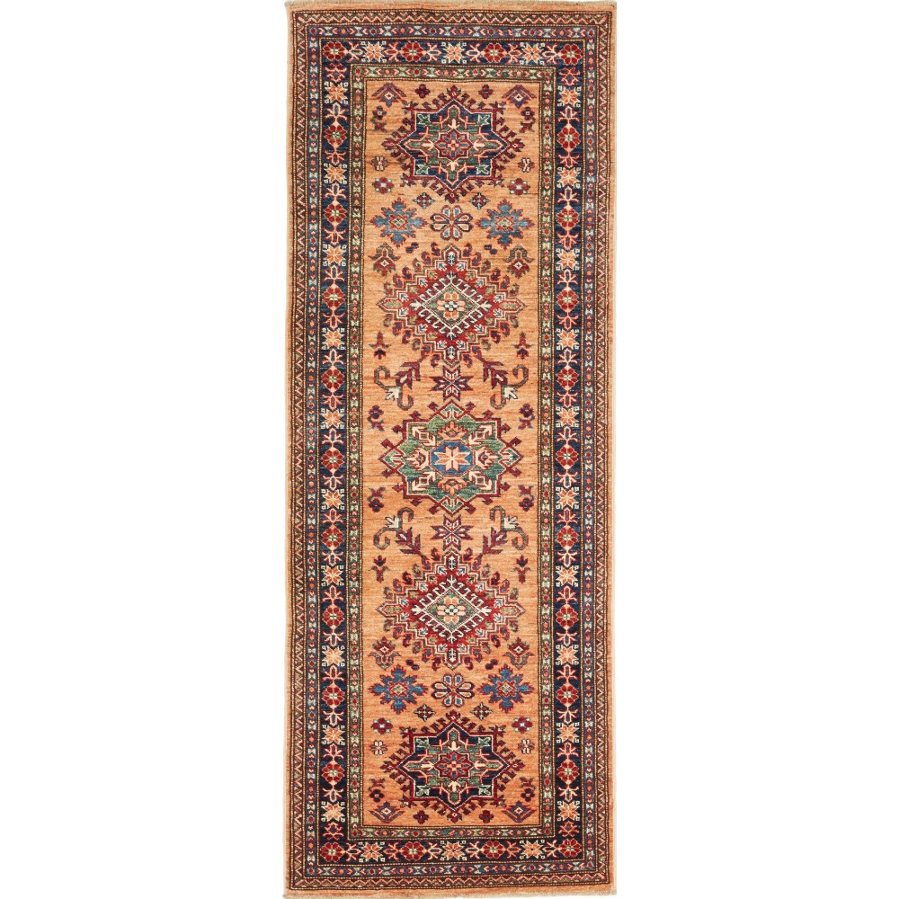 Tappeto Kazak Fine Pakistan marrone 79x214 Tappeto Kazak Fine Pakistan marrone 79x214