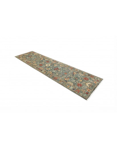 Tappeto Shahi Fine Pakistan bianco azzurro 83x298