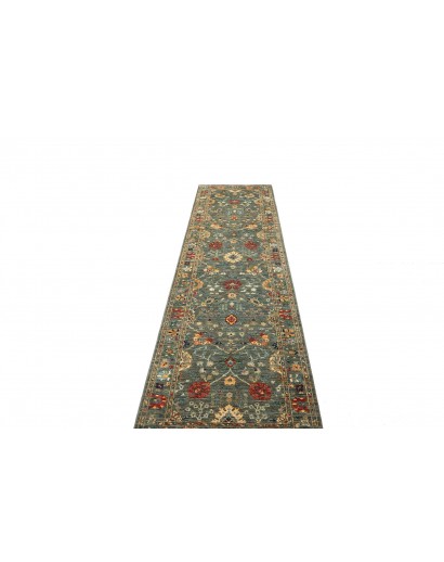 Tappeto Shahi Fine Pakistan bianco azzurro 83x298
