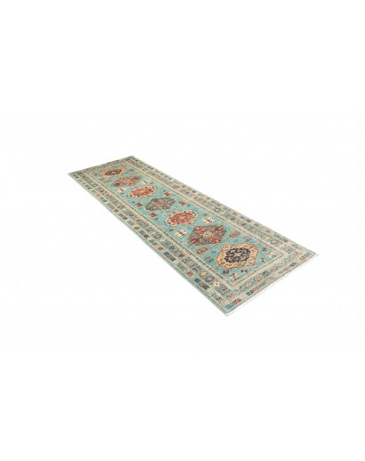 Tappeto Kazak Fine Pakistan azzurro 82x250