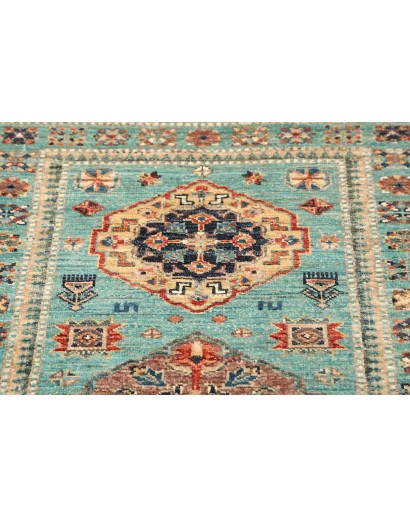 Tappeto Kazak Fine Pakistan azzurro 82x250