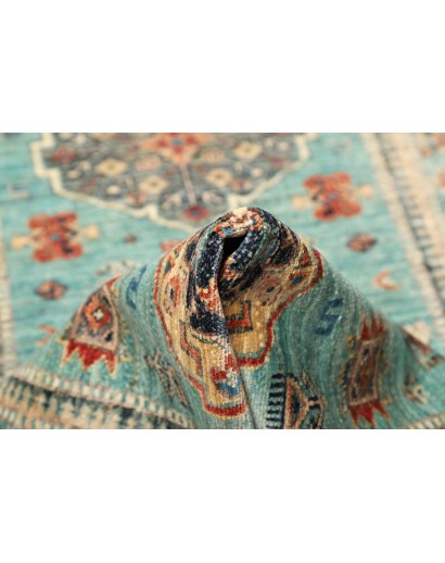 Tappeto Kazak Fine Pakistan azzurro 82x250