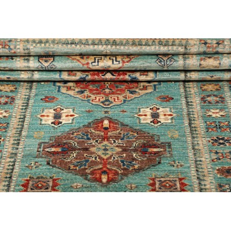 Tappeto Kazak Fine Pakistan azzurro 82x250