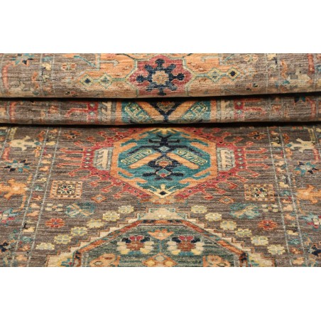Tappeto Tribal Pakistan bianco marrone 81x295