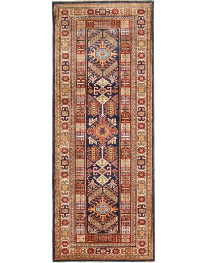 Tappeto Kazak Fine Pakistan marrone grigio 77x200