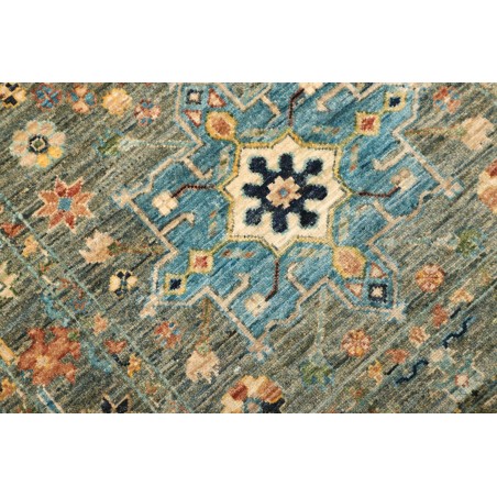 Tappeto Tribal Pakistan azzurro marrone 80x303
