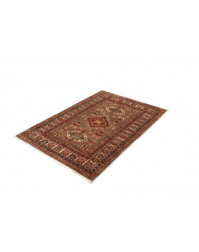 Tappeto Kazak Fine Pakistan marrone arancione 100x146