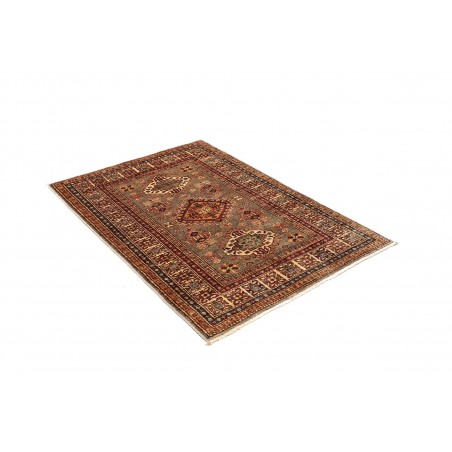 Tappeto Kazak Fine Pakistan marrone arancione 100x146