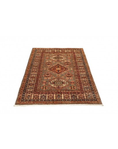 Tappeto Kazak Fine Pakistan marrone arancione 101x144